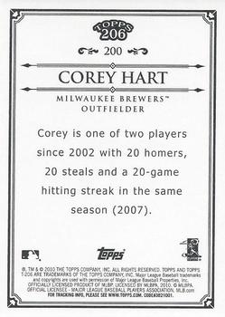 2010 Topps 206 - Bronze #200 Corey Hart Back