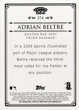 2010 Topps 206 - Bronze #274 Adrian Beltre Back