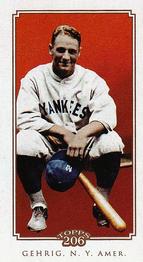 2010 Topps 206 - Mini American Caramel #182 Lou Gehrig Front