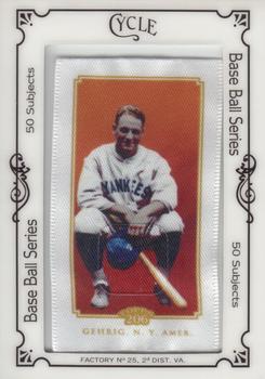 2010 Topps 206 - Mini Framed Silk #S4 Lou Gehrig Front