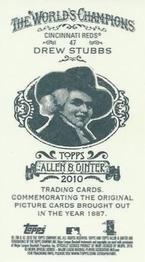 2010 Topps Allen & Ginter - Mini A & G Back #47 Drew Stubbs Back