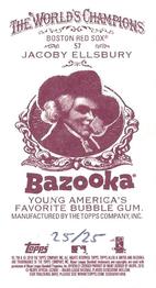 2010 Topps Allen & Ginter - Mini Bazooka #57 Jacoby Ellsbury Back