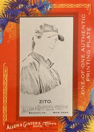 2010 Topps Allen & Ginter - Mini Framed Printing Plates Black #296 Barry Zito Front