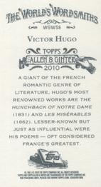 2010 Topps Allen & Ginter - Mini World's Greatest Word Smiths #WGWS6 Victor Hugo Back