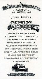 2010 Topps Allen & Ginter - Mini World's Greatest Word Smiths #WGWS13 John Bunyan Back