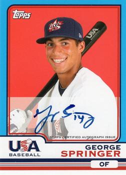 2010 Topps Chrome - USA Baseball Autographs #USA-20 George Springer Front