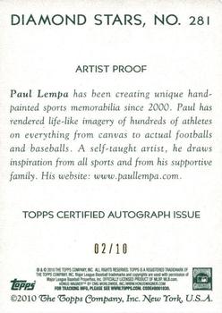 2010 Topps National Chicle - Artist's Proof Signatures #281 Honus Wagner Back