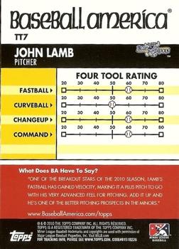 2010 Topps Pro Debut - Baseball America's Tools of the Trade #TT7 John Lamb Back