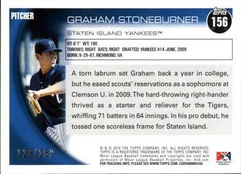 2010 Topps Pro Debut - Blue #156 Graham Stoneburner Back