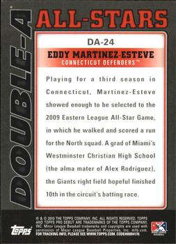 2010 Topps Pro Debut - Double-A All-Stars #DA-24 Eddy Martinez-Esteve Back