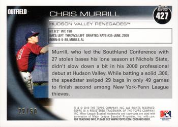 2010 Topps Pro Debut - Gold #427 Chris Murrill Back