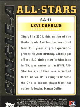 2010 Topps Pro Debut - Single-A All-Stars #SA-11 Levi Carolus Back