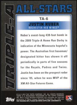 2010 Topps Pro Debut - Triple-A All-Stars #TA-6 Justin Huber Back