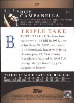 2010 Topps Triple Threads - Sepia #57 Roy Campanella Back