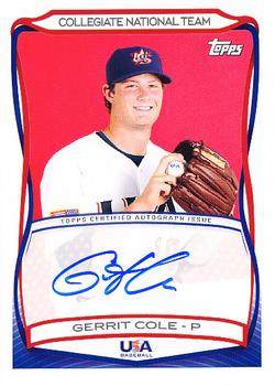 2010 Topps USA Baseball - Autographs #A-24 Gerrit Cole Front
