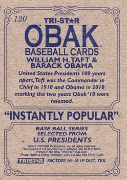 2010 TriStar Obak #120 William H. Taft / Barack Obama Back