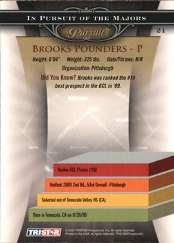 2010 TriStar Pursuit #21 Brooks Pounders Back