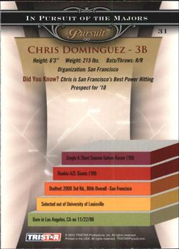 2010 TriStar Pursuit #31 Chris Dominguez Back