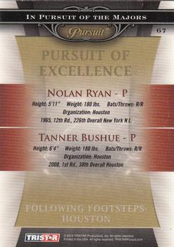 2010 TriStar Pursuit #67 Nolan Ryan / Tanner Bushue Back