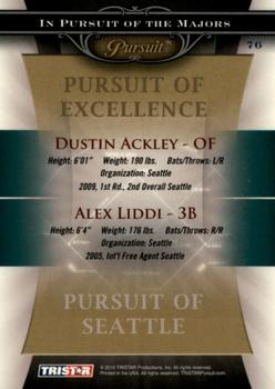 2010 TriStar Pursuit #76 Dustin Ackley / Alex Liddi Back