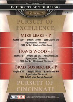 2010 TriStar Pursuit #78 Mike Leake / Travis Wood / Brad Boxberger Back