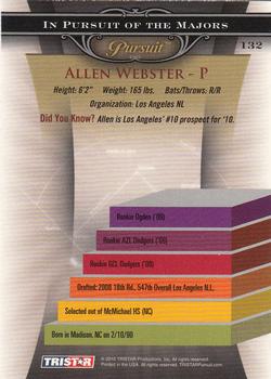 2010 TriStar Pursuit #132 Allen Webster Back