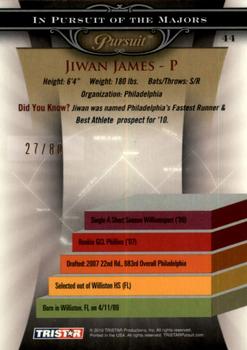 2010 TriStar Pursuit - Autographs #44 Jiwan James Back