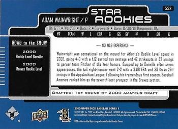 2010 Upper Deck - 2000 Star Rookies Update #558 Adam Wainwright Back