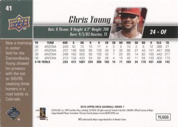 2010 Upper Deck - Gold #41 Chris Young Back