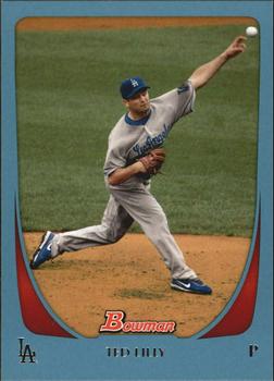 2011 Bowman - Blue #8 Ted Lilly Front