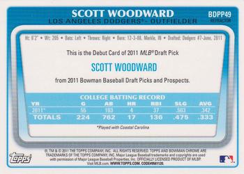 2011 Bowman Draft Picks & Prospects - Chrome Prospects Refractors #BDPP49 Scott Woodward Back
