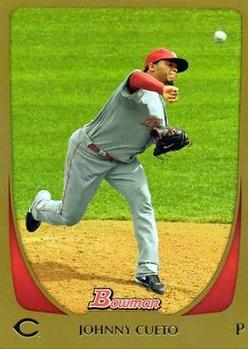 2011 Bowman - Gold #112 Johnny Cueto Front