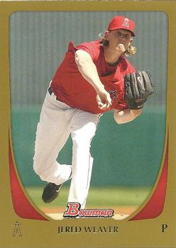 2011 Bowman - Gold #158 Jered Weaver Front