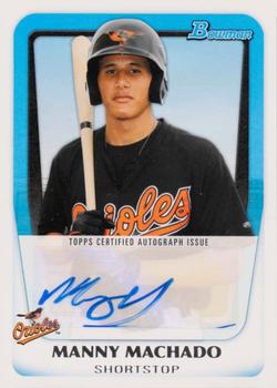 2011 Bowman - Prospect Autographs #BPA-MM Manny Machado Front