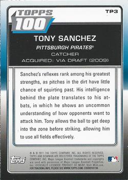 2011 Bowman - Topps 100 #TP3 Tony Sanchez Back