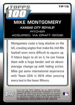 2011 Bowman - Topps 100 #TP15 Mike Montgomery Back