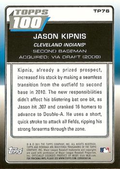 2011 Bowman - Topps 100 #TP76 Jason Kipnis Back