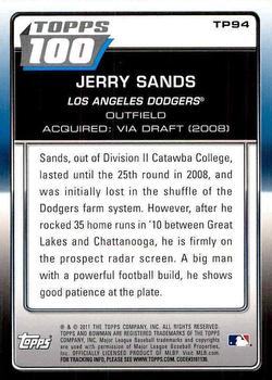 2011 Bowman - Topps 100 #TP94 Jerry Sands Back