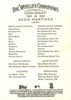 2011 Topps Allen & Ginter #44 Ozzie Martinez Back