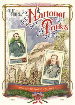 2011 Topps Allen & Ginter - Cabinet Baseball Highlights #CB-8 Yosemite National Park / Abraham Lincoln / John Conness Front