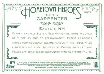 2011 Topps Allen & Ginter - Hometown Heroes #HH71 Chris Carpenter Back