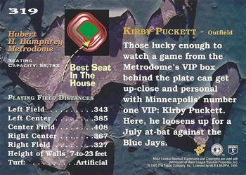 1995 Stadium Club #319 Kirby Puckett Back