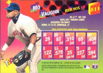 1995 Stadium Club #511 Mo Vaughn Back