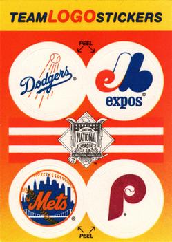 1991 Fleer - Team Logo Stickers #NNO NL: Los Angeles Dodgers / Montreal Expos / New York Mets / Philadelphia Front