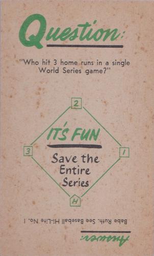 1960 Nu-Cards Baseball Hi-Lites #51 Braves Take Pennant Back