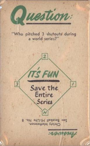 1960 Nu-Cards Baseball Hi-Lites #57 Ted Kluszewski Stars in 1st Series Game Win Back