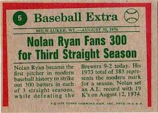1975 Topps Mini #5 Nolan Ryan Back