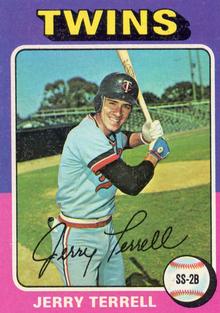 1975 Topps Mini #654 Jerry Terrell Front