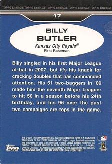 2011 Topps Lineage - 1975 Mini #17 Billy Butler Back