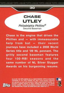 2011 Topps Lineage - 1975 Mini #30 Chase Utley Back